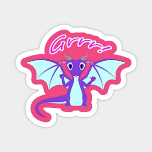 Cute Purple Dragon Magnet