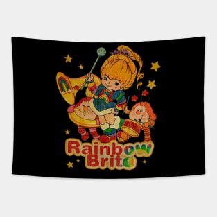 Retro style rainbow brite Tapestry