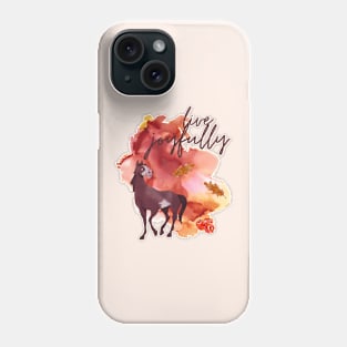 Live Joyfully Watercolour Horse Phone Case