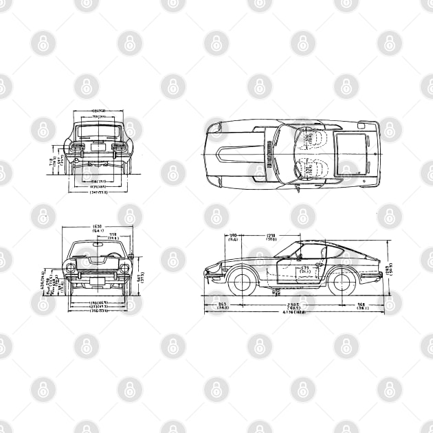 Nissan Datsun 240Z schematic by BuiltOnPurpose