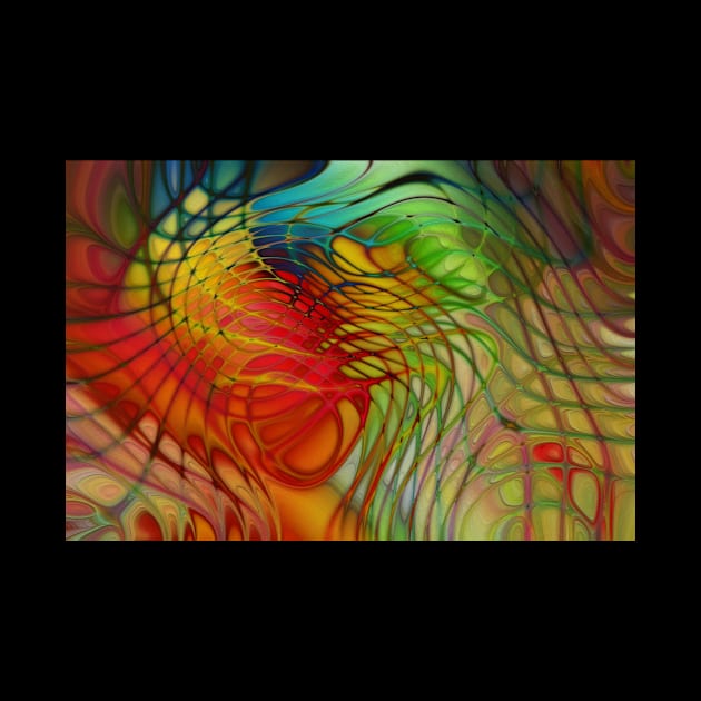 Psychedelic Colorful Paint Wave Abstract Art by twizzler3b