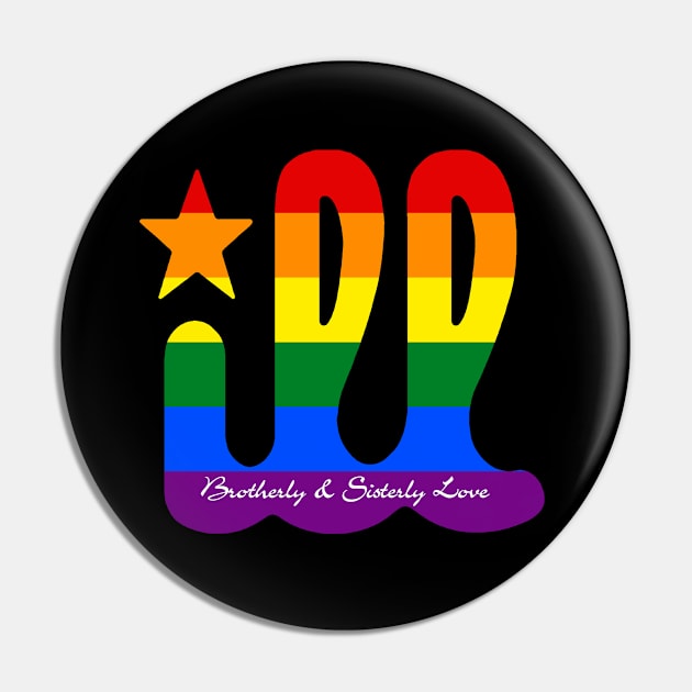 Philadelphia Brotherly and Sisterly Love LGBT Gay Pride ILL Pin by TeeCreations