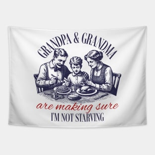 Grandpa And Grandma Tapestry