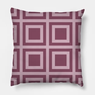 Mauve City Streets Patchwork Pattern Pillow