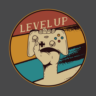 Level up Retro Design for Gamers T-Shirt