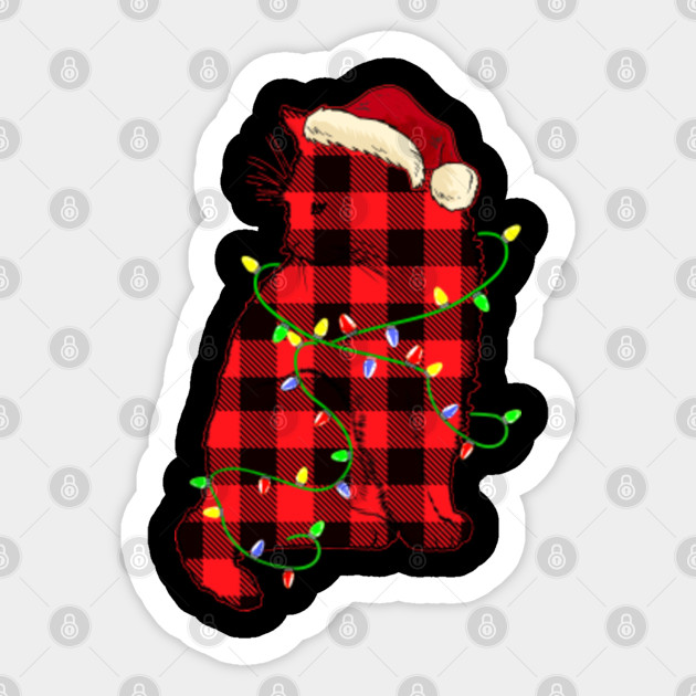 Cat Red Plaid Family Matching Christmas Pajamas Gift Christmas