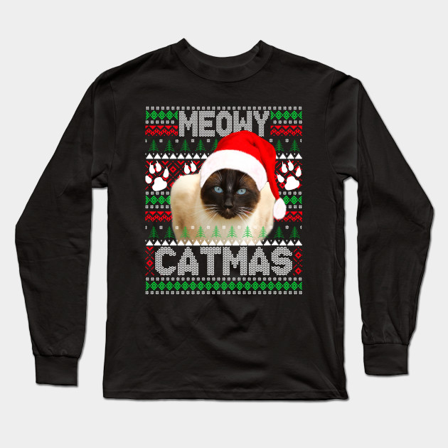 siamese cat christmas sweater
