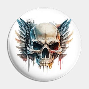 Skull Wild Life Painting Dark Character Spirit Pin