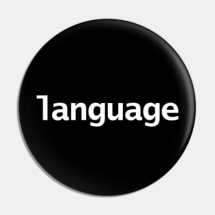 Language Typography White Text Pin