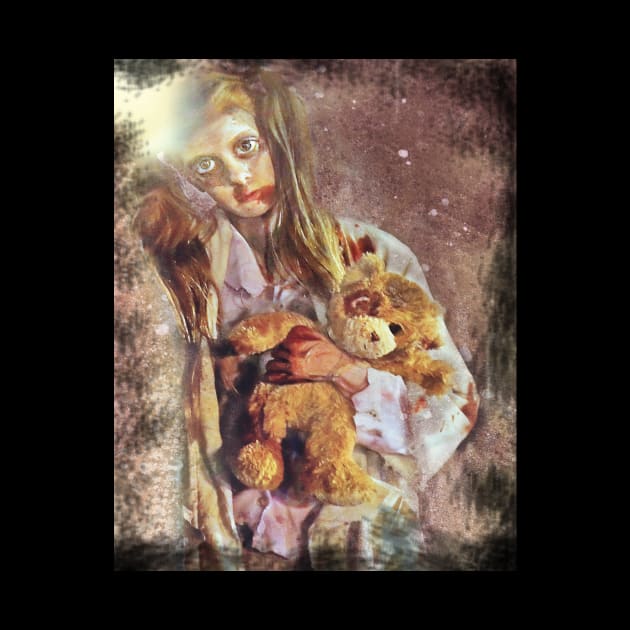 Zombie Girl with Teddy by PoppetKandyRoniJacks