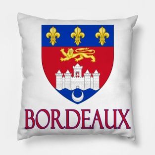 Bordeaux, France - Coat of Arms Design Pillow