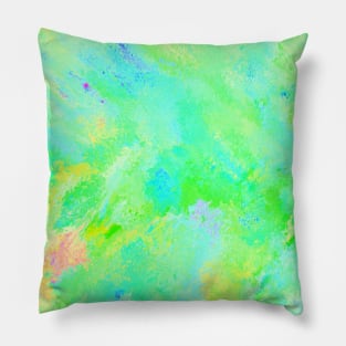 Bright Green Abstract Pillow