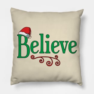 Believe Christmas T-Shirt | Believe in Santa Clause Pillow
