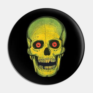 Vintage 80s Style Halloween Skeleton Pin