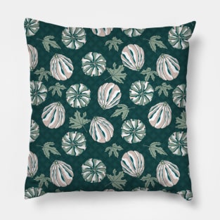 Pumpkins and Leaves Fall Pillow
