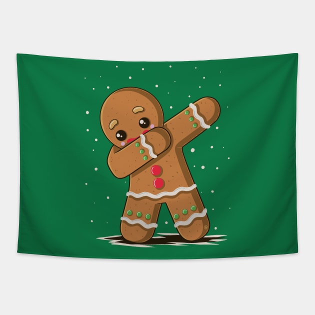 DABBING GINGERBREAD Tapestry by FernandoSala