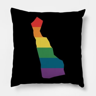 Delaware State Rainbow Pillow