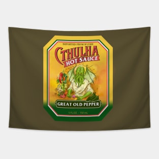 Cthulha Label (Great Old Pepper) Tapestry