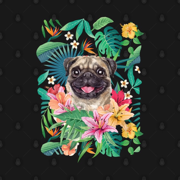 Tropical Fawn Pug 11 by LulululuPainting