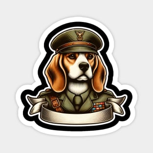 Beagle Soldier Magnet