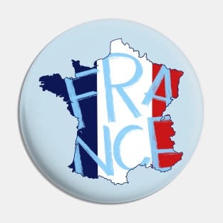 France country typography Pin