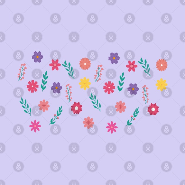 colorful spring floral pattern by Sweet Daydream