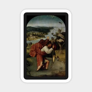 Saint Christopher Carrying the Christ Child - Hieronymus Bosch Magnet