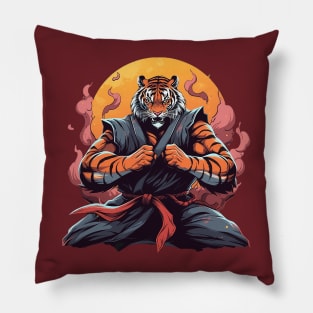 karate tiger Pillow