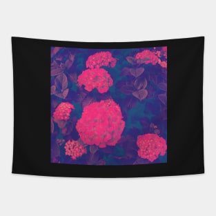 Pink Rhododendron - Dark Version Tapestry