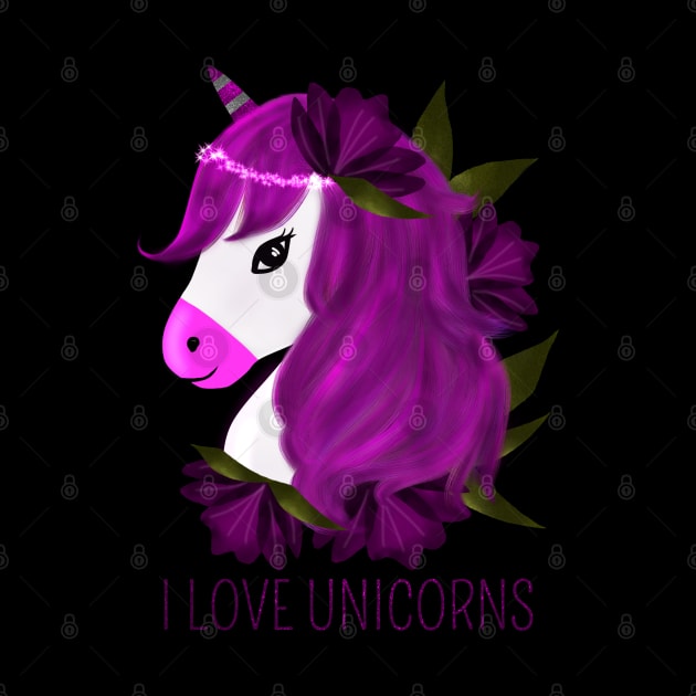 purple unicorn by Saishaadesigns