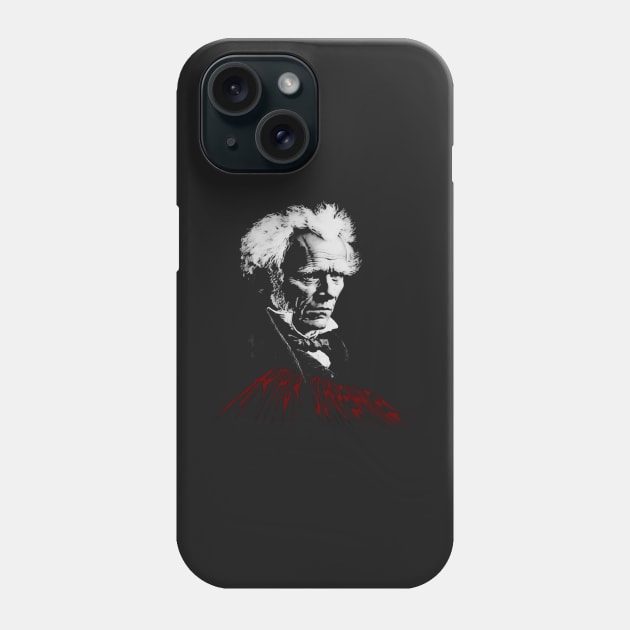 Arthur Schopenhauer Metal Silkscreen Phone Case by nickedenholm