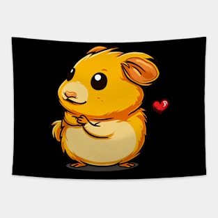 Cute Guinea pig give a heart for you Tapestry