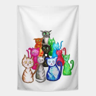 Gang of cats Tapestry