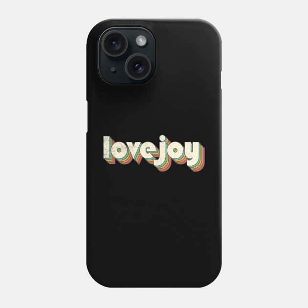 Vintage Lovejoy Rainbow Letters Distressed Style Phone Case by Cables Skull Design