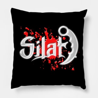 silat lettering with karambit and blood Pillow