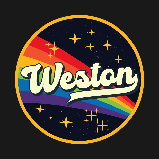 Weston // Rainbow In Space Vintage Style by LMW Art