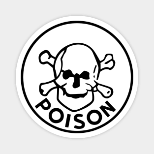 Deadly Elegance - Poison Skull and Crossbones Magnet