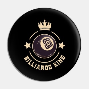 Billiards King 8-Ball Retro Snooker Pin