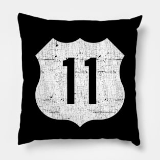 Route 11 -- Vintage Look Design Pillow