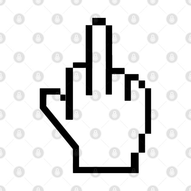 8 Bit Middle Finger by julieerindesigns