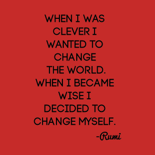 When I Was Clever by Rumi T-Shirt