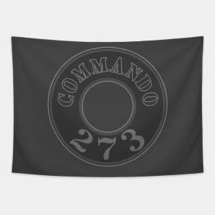 273 Commando - Engine Label (Ghost) Tapestry