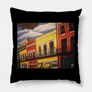 San Juan Row Houses Pillow