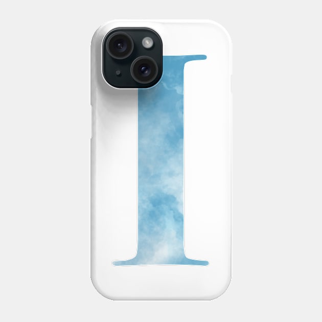 Clouds Blue Sky Initial Letter I Phone Case by withpingu