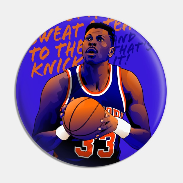 Patrick Ewing - Blood Sweat and Tears Pin by dbl_drbbl