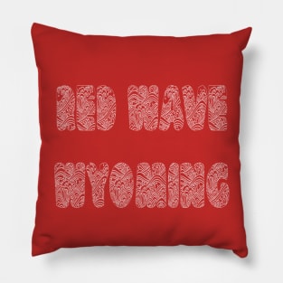 Red Wave Wyoming Pillow