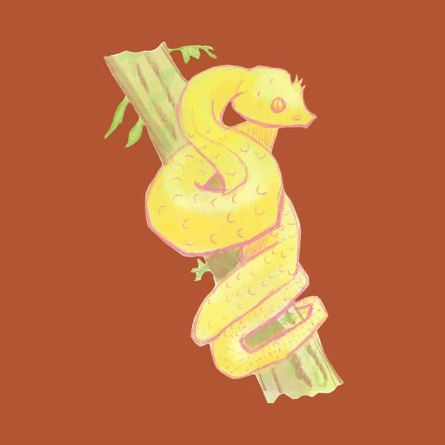 Yellow Viper Snake by JessaCreation