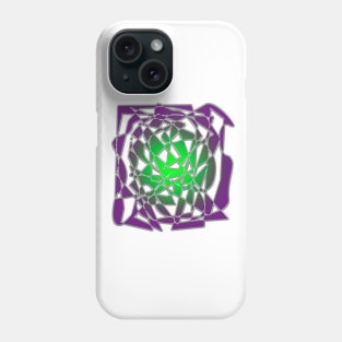 Abstract Geometry - White and Purple Phone Case