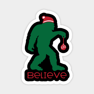 Believe Bigfoot Santa Claus funny Bigfoot lover Christmas gift Magnet