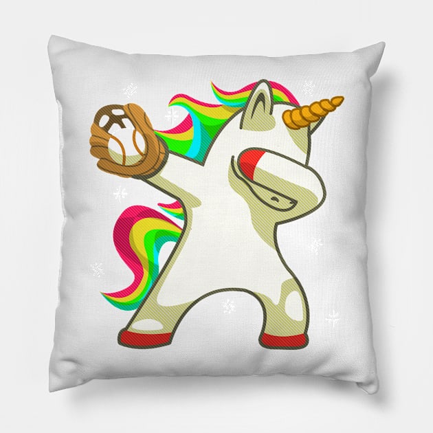 Unicorn Dab Pillow by GraphicsGarageProject